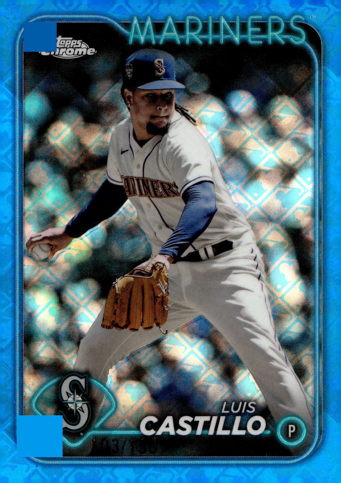 2024 Topps Chrome Logofractor LUIS CASTILLOBlue Refractor #d/150