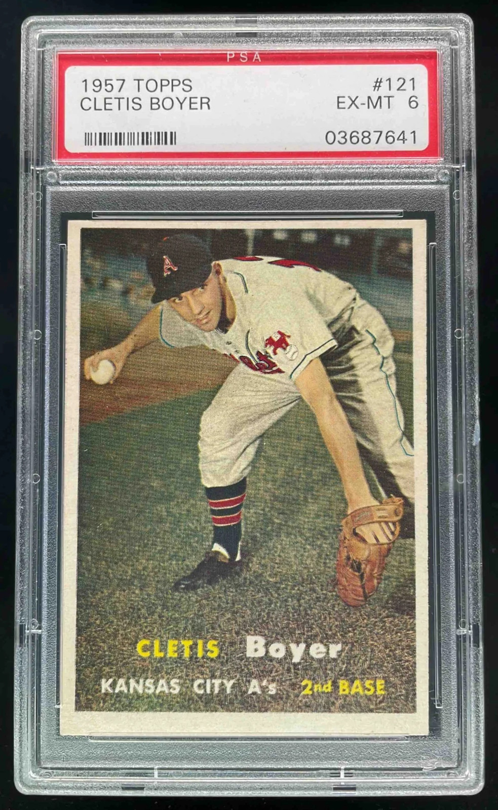 1957 Topps #121 Cletis Boyer RC PSA 6