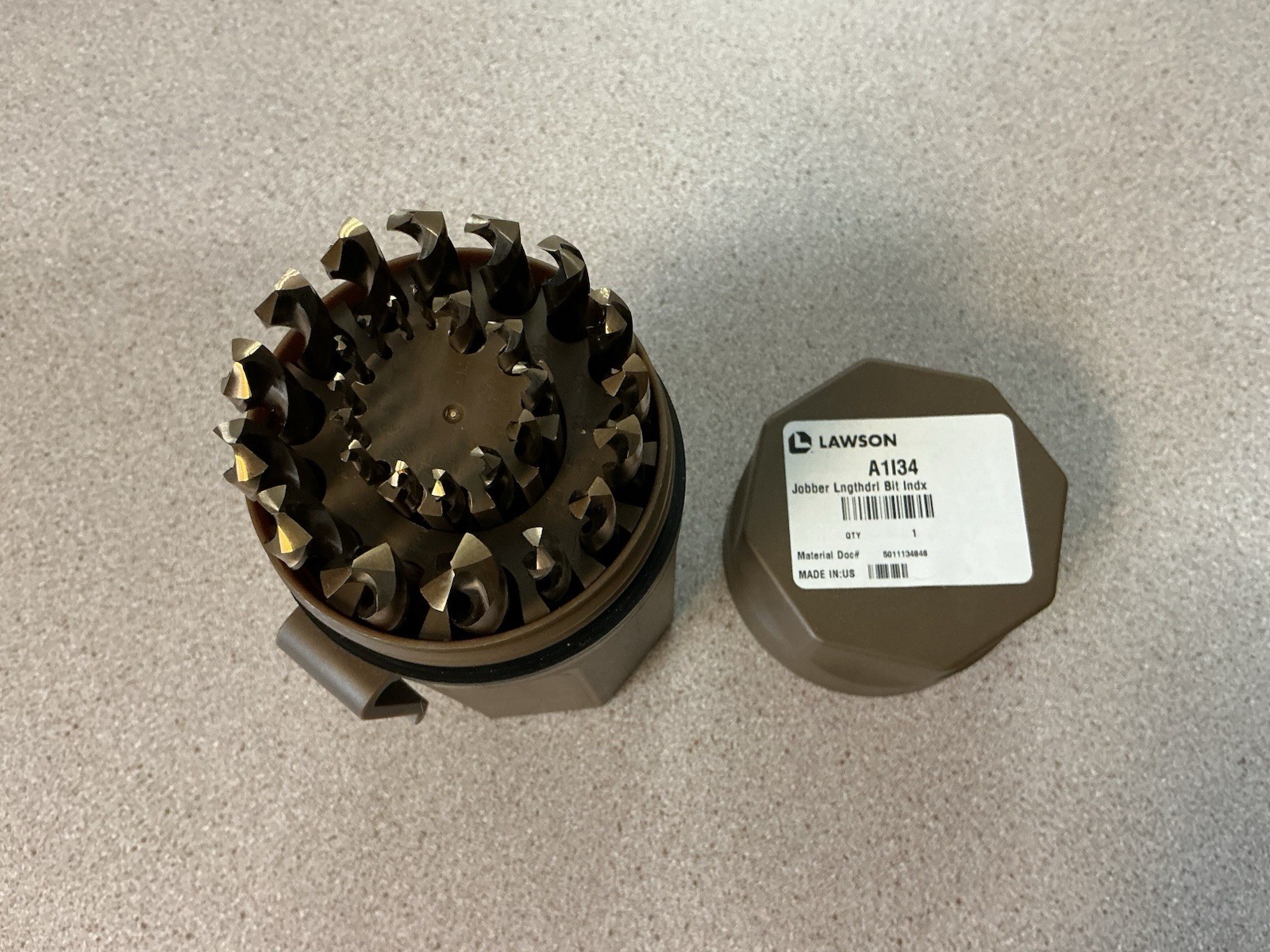 LAWSON JOBBER LENGTH DRILL SET & INDEX 1/16” - 1/2”   29 TOTAL COBALT DRILLS NEW