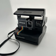 Vtg Polaroid Camera Spirit One Step 600 Land Instant Rainbow Stripe