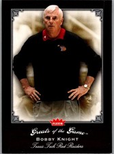 2005-06 Fleer Greats of the Game Bobby Knight #100 Coach Indiana Hoosiers Legend