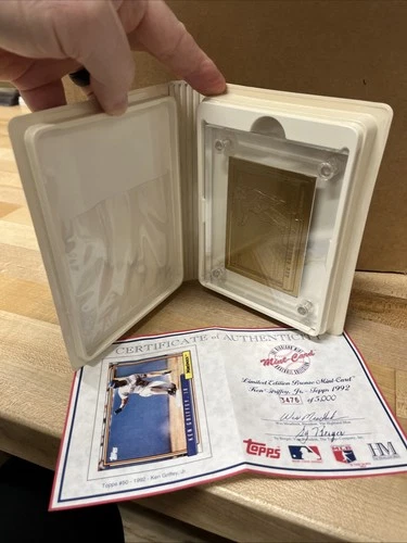 Highland Mint Ken Griffey Jr bronze card 1992 Topps #3476/5000. Box 188