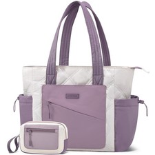 Tote Bag for Women, Puffer Bag and Work Bags with Zipper for Travel, Daily, S...