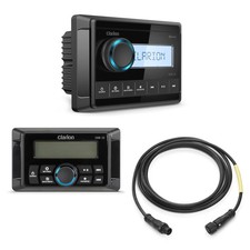 Clarion CMM-20 Marine Source Unit with LCD Display CMR-20 Wired Marine Remo...