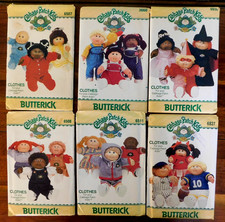 Lot of 6 Butterick 1980s Cabbage Patch Kids C...