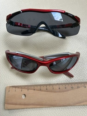 Uvex und Alpina Kinder Sonnenbrille Sportbrille -rot- schwarz 
