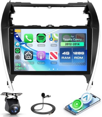 4+128G For 2012-2014 Toyota Camry 10.1'' Car Radio Stereo WiFi Android 15 GPS Nav