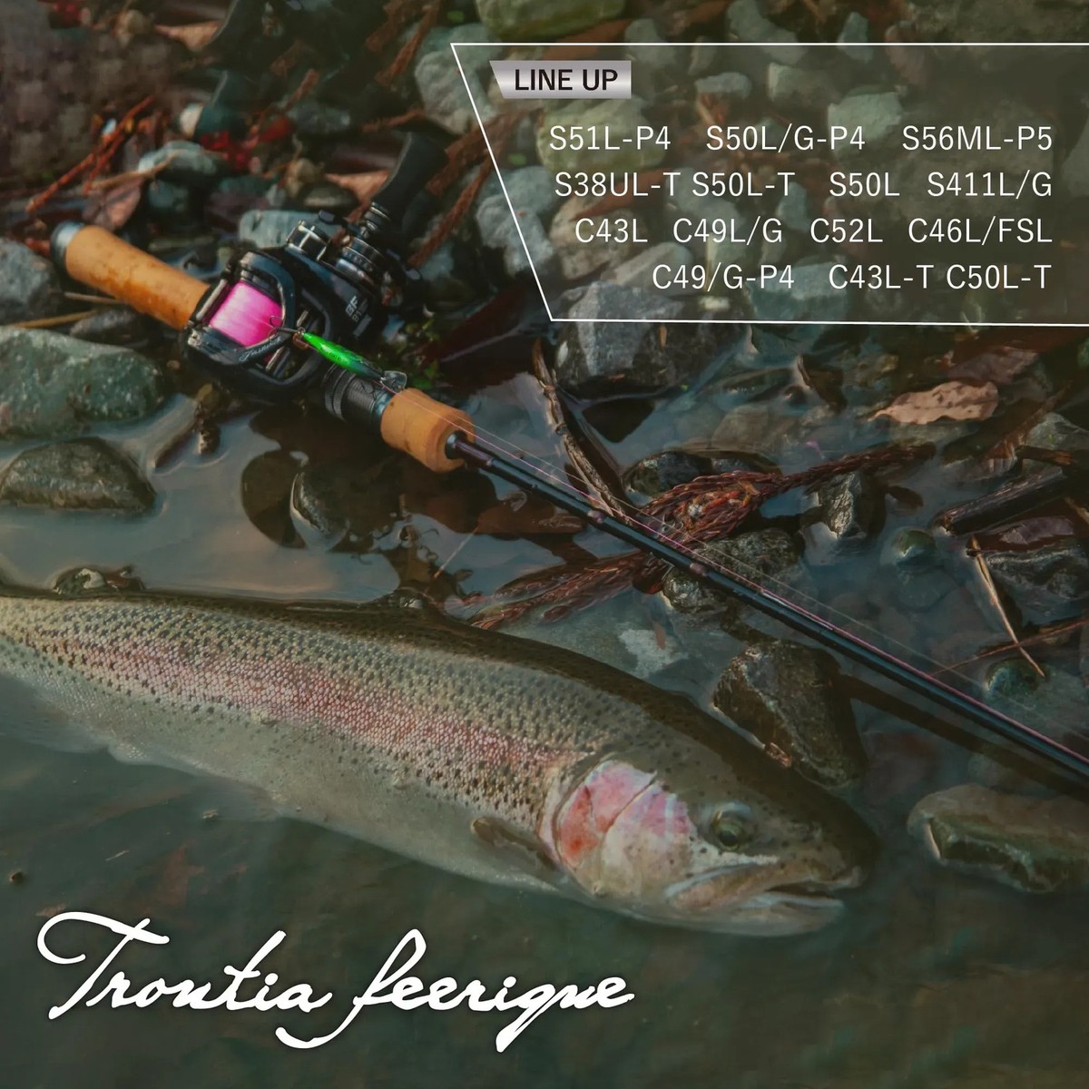 tailwallk   trautia43L／C Tailwalk Troutia Feerique C43L-T Baitcasting Rod for Trout