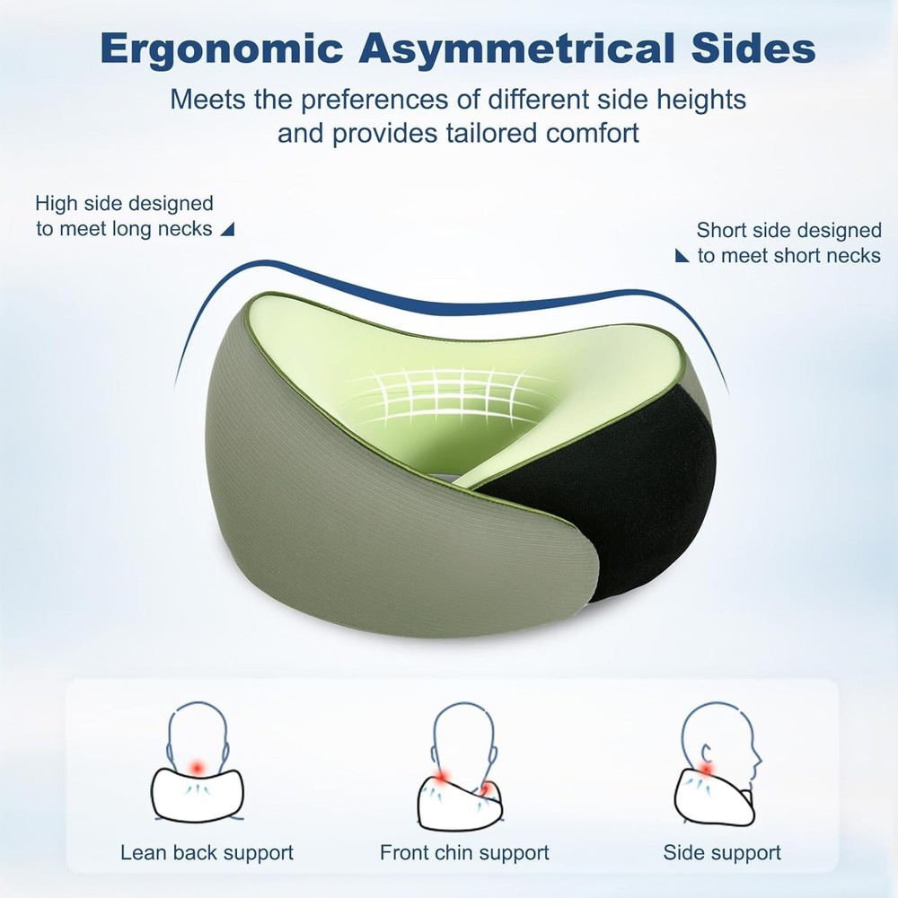 Travel Pillow - Neck Pillow Airplane, Adjustable Support for Neck Pain Relief... Travel Pillow - Neck Pillow Airplane, Adjustable Support for Neck Pain Relief...