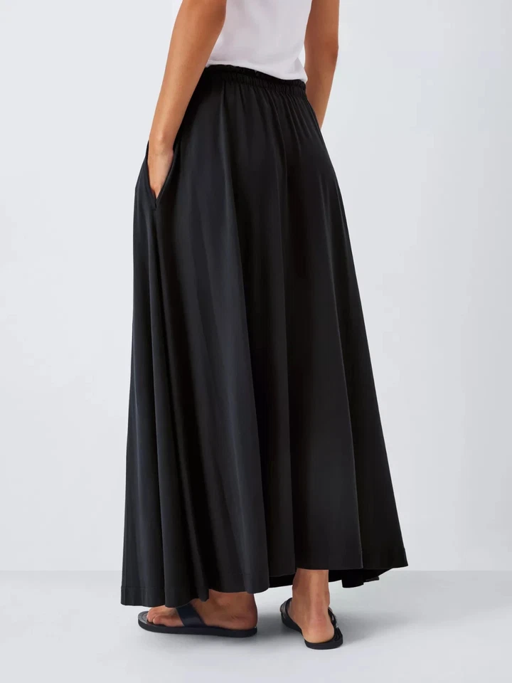 John Lewis Jersey Midi Maxi Skirt Black UK 16-18 - BNWT £35 - Image 2 of 4