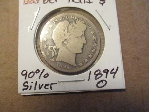 Barber Half Dollar, Rare, 1894-O, 90% SILVER!! #30