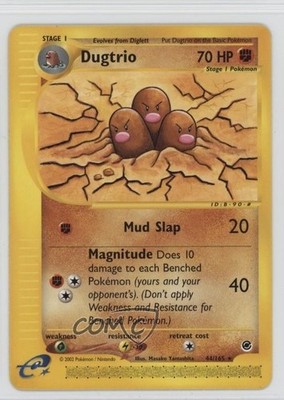 Dugtrio Pokemon e-Card Series Expedition #44 2002