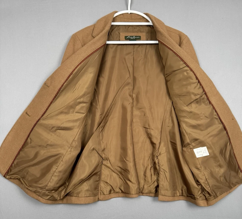 Eddie Bauer Brown Tan Wool Blazer Jacket Womens 16 Coat Button Work Chore Casual - Image 2 of 4