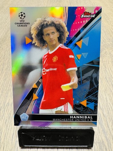 2021-22 Topps Finest UCL Refractor Hannibal Mejbri Hannibal #17 Rookie RC *Read*