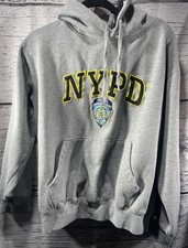 New York City NYPD Pullover Hoodie Gray Size Large