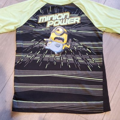 Despicable Me Minion Power Kinder T-Shirt Größe Small 6-7 PTP 14''