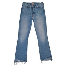 Mother The Insider Crop Step Fray Jeans Women's Size 27 in Limited edition Wash