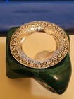 Antique Vintage Sterling Silver 925 Miniature Plate Repouse Floral 7.2 Grams — photo 2