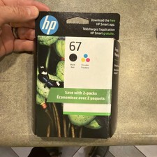 HP 67 2-pack Black/Tri-color Original Ink Cartridges 3YP29AN 140. Warranty04/25