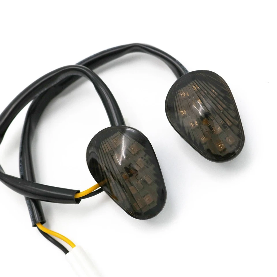 Smoke Flush Mount LED Turn Signals For Yamaha R1 R6 MT-07 MT-09 FZ1 FZ6 02-16 Foto 3 de 4