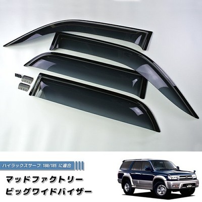 Wide Dark Smoke Door Visor Window Rain Guard for Toyota Hilux Surf 185 4Runner