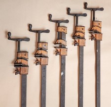 Lot of 5 Jorgensen Parallel Bar Clamps 60" & 48" i USA Pony Wood Metal Working