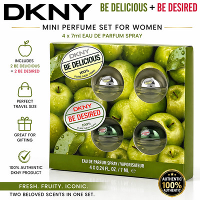 DKNY Be Delicious + DKNY Be Desired Mini Perfume Gift Set 4x7ml