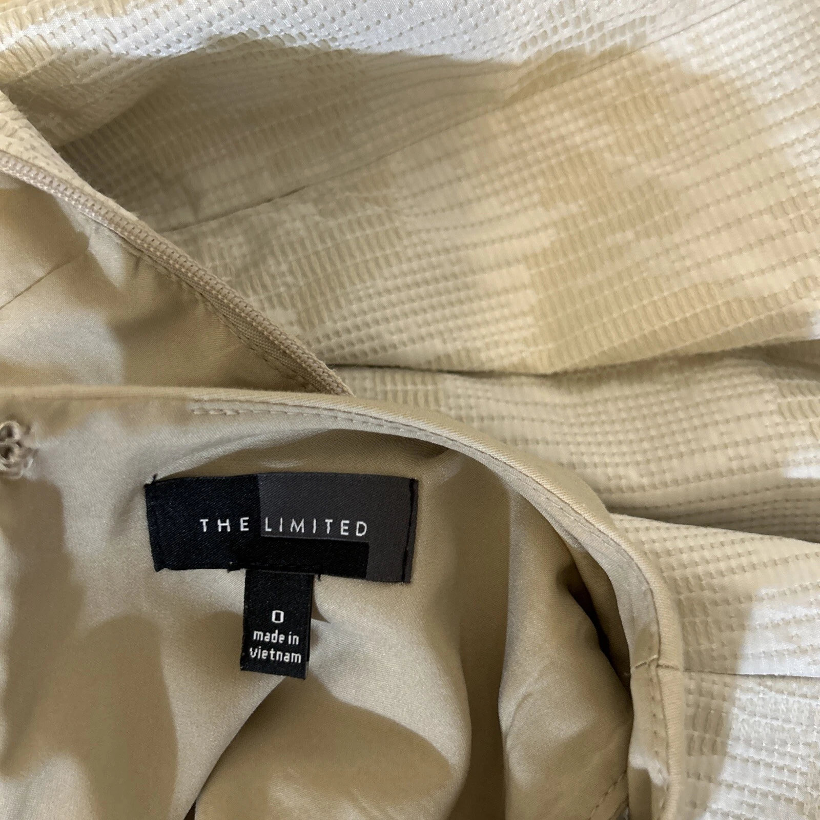 OFF WHITE The Limited Tubino Tg 0 XS Abito Senza Maniche Off White Beige