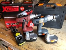 2x Challenge Xtreme 2CDP18XP Cordless Handheld 18V with storage cases & charger