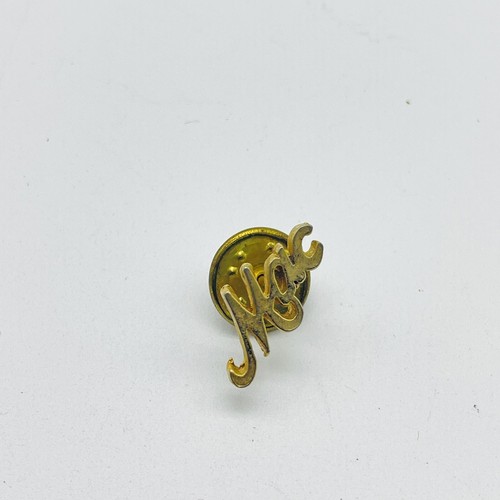 Script Mac Lapel Pin Gold Tone Tiny Tie Tack Classic Career Everyday Workwear - Picture 4 of 6