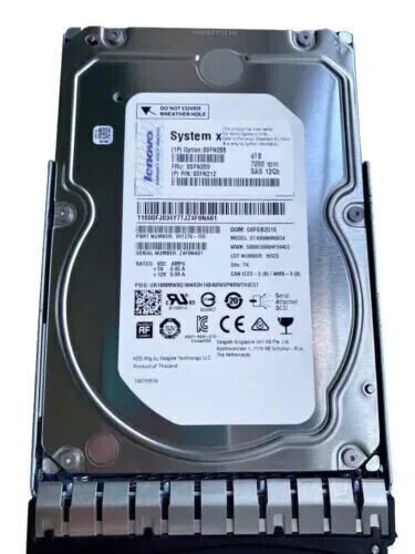 Lenovo 4TB 00FN209 00FN212 7.2K SAS 00FN208 RPM 12Gb/s G2HS NL 3.5" Hard Drive - Image 2 of 4