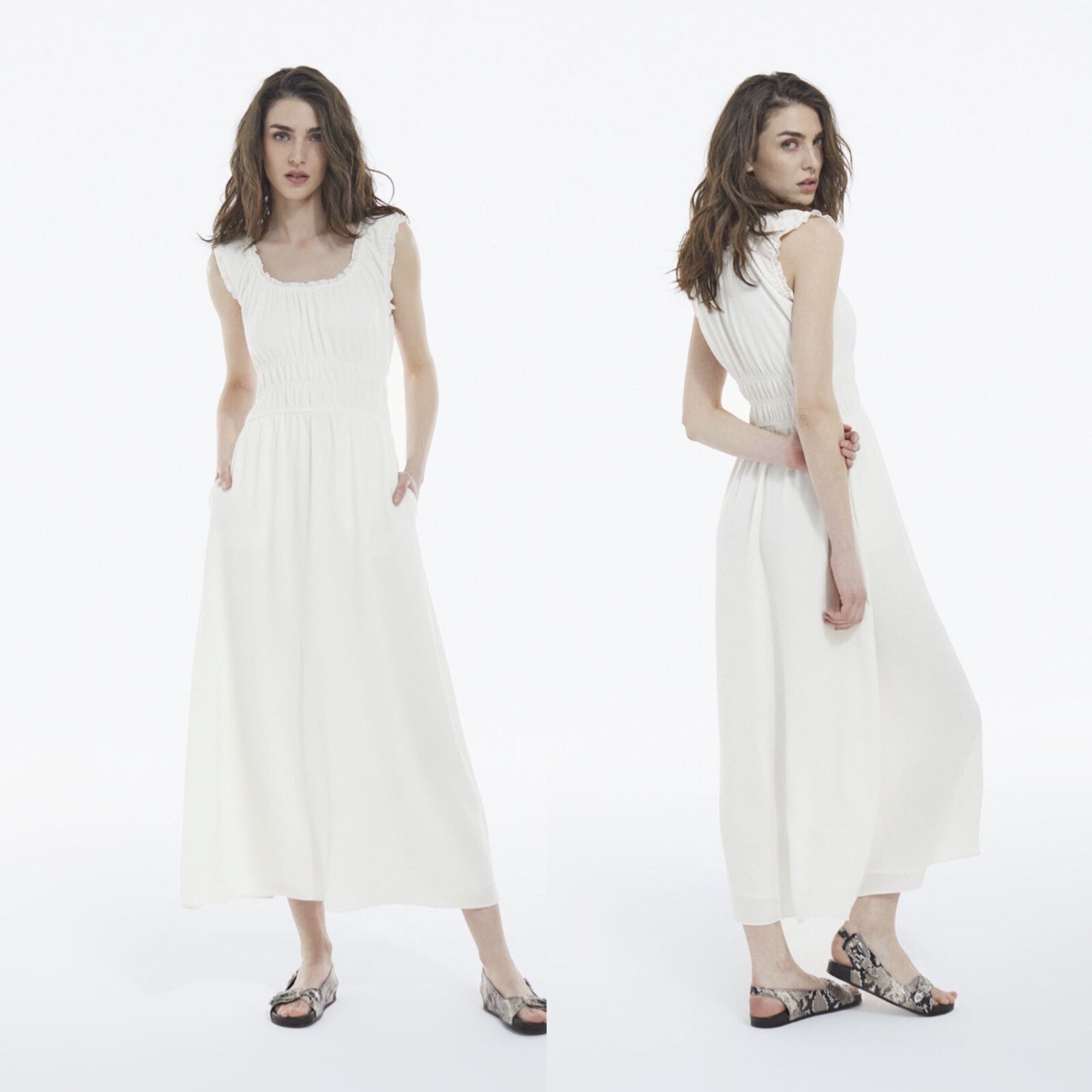 NWT The Kooples White Long Ecre Formal Dress Size 2/ US Medium $335