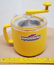 Vintage Premier Donvier 1 Qt Ice Cream Maker Yellow Hand Crank Made In Japan