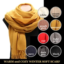 Warm and Soft Winter Long Scarf, Shawl (205cm long x 70cm wide) -From Sydney