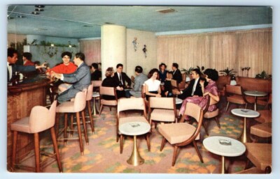 Boulevard Bar - Hotel del Paseo restaurant interior - MEXICO D.F. Postcard
