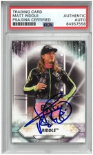 MATT RIDDLE SIGNED AUTOGRAPH SLABBED WWE 2021 TOPPS CARD PSA DNA