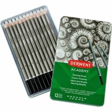 Derwent Academy Sketching Pencils 12 count Tin