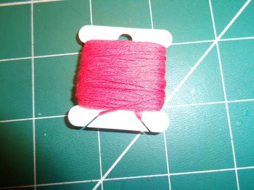 Embroidery Threads x 4 Mxd Colours Cerise/Blue/Green/Orange = PK 1 - Picture 4 of 6