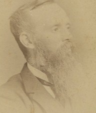 MAN WITH LARGE FOREHEAD AND LONG BEARD. CDV. 