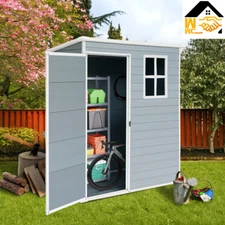 5x3ft Resin Outdoor Storage Shed Kit-Perfect to Store Patio Furniture Grey