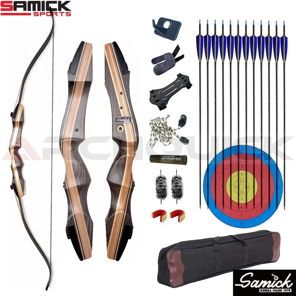 Samick Sage Takedown Recurve Bow 62inch 20-60lb RH or LH Hunting and Target - image 2 of 4
