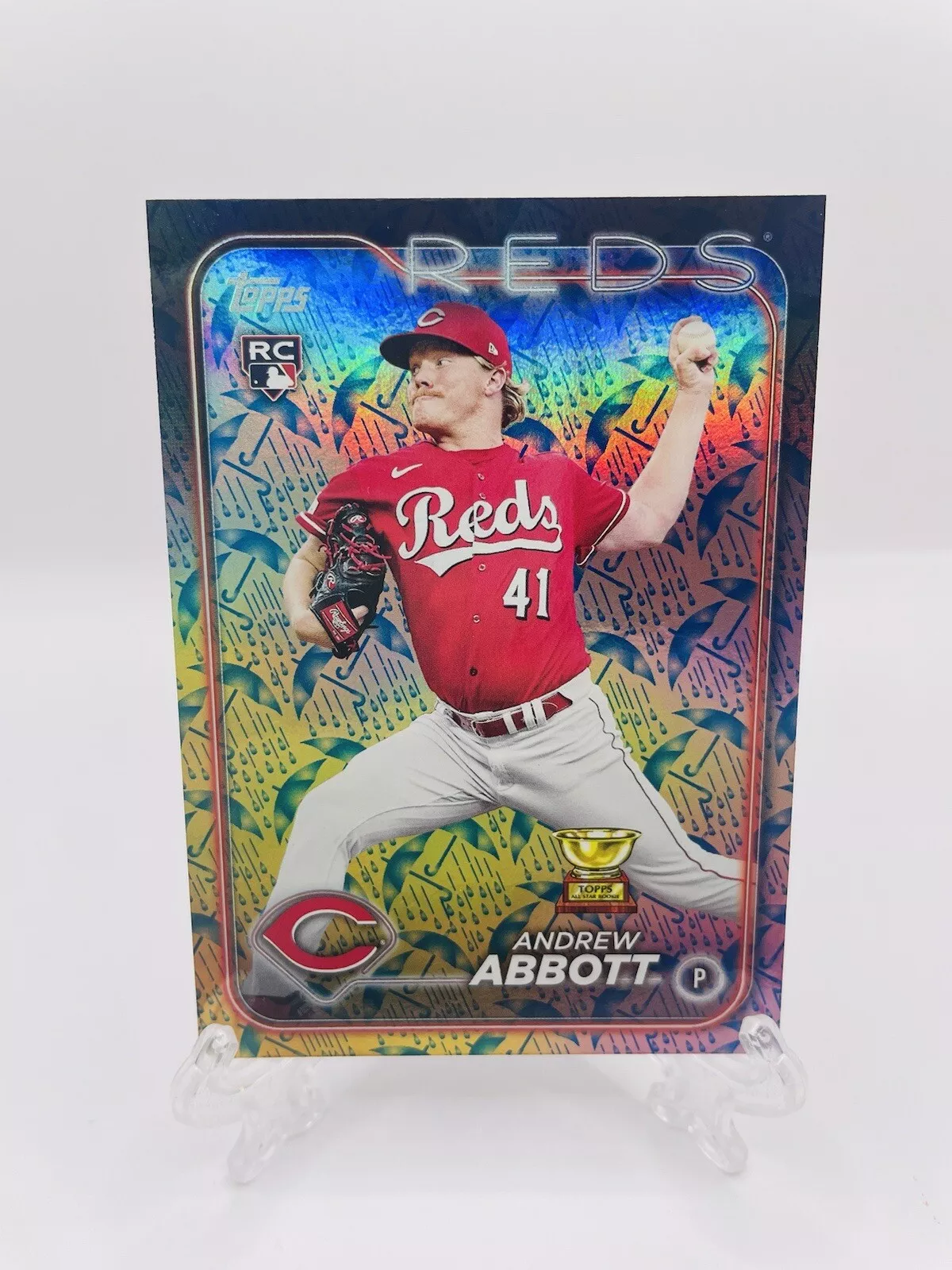 2024 Topps Series 1 ANDREW ABBOTT Umbrella RC #d 4/10 REDS #214