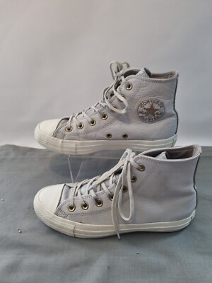 Converse high tops animal print All star UK EU grey leather