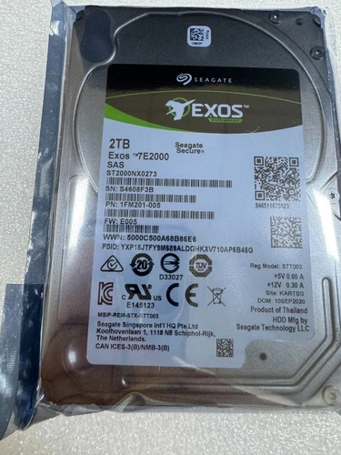 Compatible SEAGATE ST2000NX0273 Exos 7e2000 2tb 7200rpm SAS-12gbits 128mb 2.5in - Picture 2 of 2