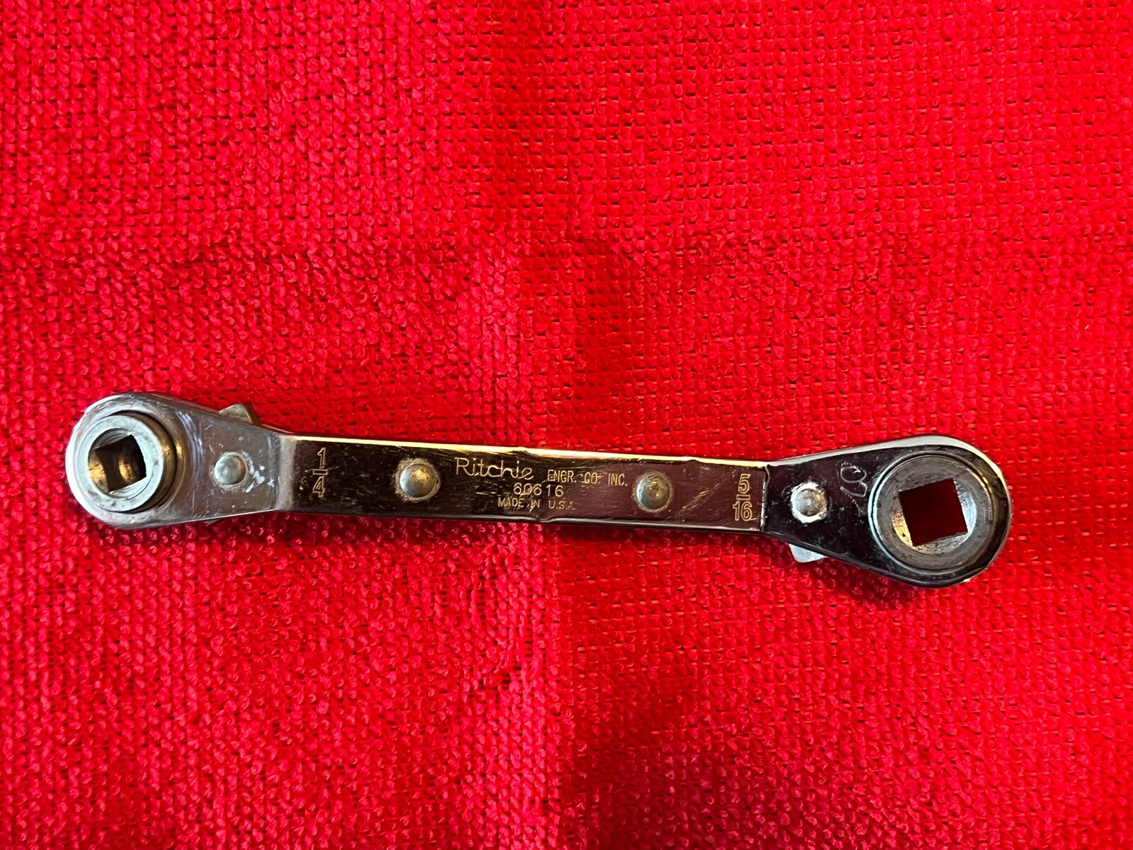 Used Ritchie 60616 Offset Service Ratchet Wrench HVAC Refrigeration