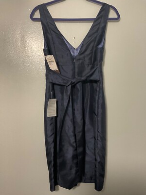 Jenny Yoo Collection Silk Dress Blue Cocktail Wedding Fit Flare Size 6 NWT  | eBay