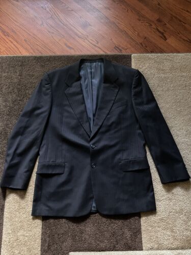Louis Roth Men's Sport Coat Dark Blue Plaid Suit Jacket Blazer (See Pics 4 Size) - Afbeelding 1 van 6