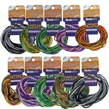 Kumihimo Braid Rattail Satin Cord Pack - 4 Strands - 2mm or 3mm - 12 Total Yards