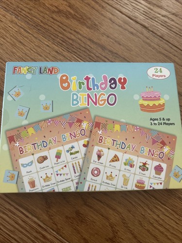 Birthday Bingo Game 24 Players For Kids Party Game Supplies Unopened - Picture 3 of 7