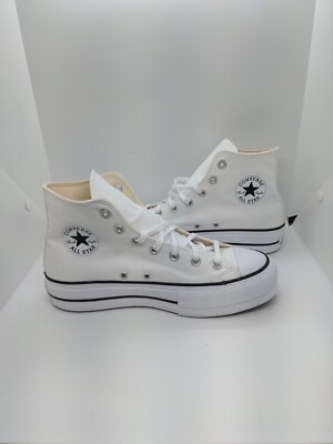 New Converse Women's Platform Chuck All Star Lift White Sz 8.5